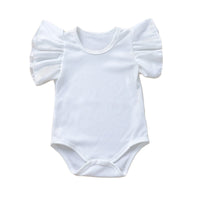 Load image into Gallery viewer, Baby Girls Solid Color Muslin&amp;Ribbed Rompers Wholesale 22050506

