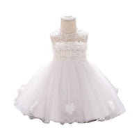 Load image into Gallery viewer, Baby Girls Solid Color Flower Embroidered Birthday Party Dresses Wholesale 22050507

