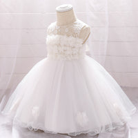 Load image into Gallery viewer, Baby Girls Solid Color Flower Embroidered Birthday Party Dresses Wholesale 22050507
