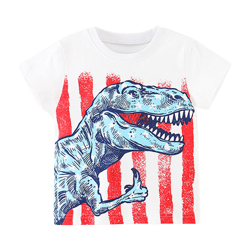 Baby Kid Unisex Dinosaur Print T-Shirts Wholesale 220505104