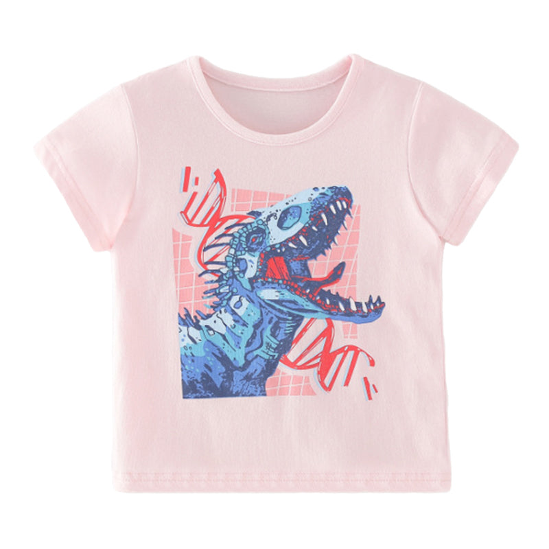 Baby Kid Girls Dinosaur Print T-Shirts Wholesale 220505114