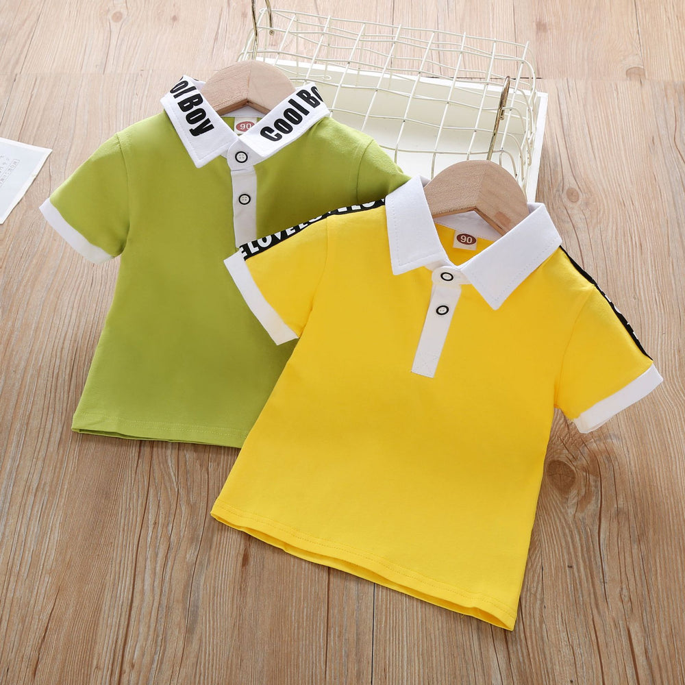 Baby Kid Unisex Letters Color-blocking T-Shirts Wholesale 22050512