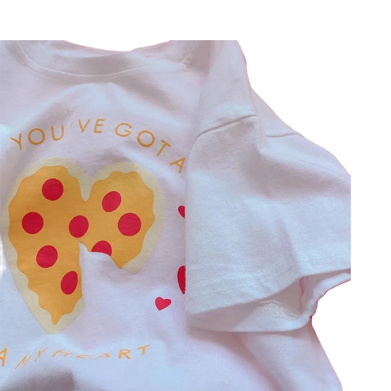 Baby Kid Girls Love heart Cartoon Print T-Shirts Wholesale 220505138
