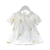 Load image into Gallery viewer, Kid Girls Flower Embroidered Blouses Wholesale 220505140
