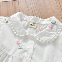 Load image into Gallery viewer, Kid Girls Flower Embroidered Blouses Wholesale 220505140
