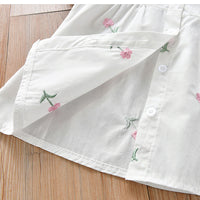 Load image into Gallery viewer, Kid Girls Flower Embroidered Blouses Wholesale 220505140
