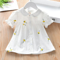 Load image into Gallery viewer, Kid Girls Flower Embroidered Blouses Wholesale 220505140
