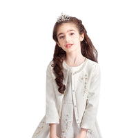 Load image into Gallery viewer, 2 Pieces Set Kid Big Kid Girls Dressy Solid Color Embroidered Jackets Outwears And Dresses Wholesale 220505150
