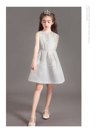 Load image into Gallery viewer, 2 Pieces Set Kid Big Kid Girls Dressy Solid Color Embroidered Jackets Outwears And Dresses Wholesale 220505150
