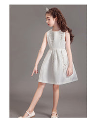 Load image into Gallery viewer, 2 Pieces Set Kid Big Kid Girls Dressy Solid Color Embroidered Jackets Outwears And Dresses Wholesale 220505150
