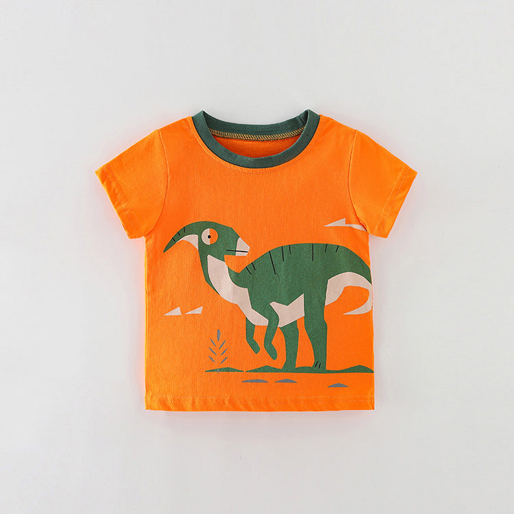 Baby Kid Boys Dinosaur Print T-Shirts Wholesale 220505160