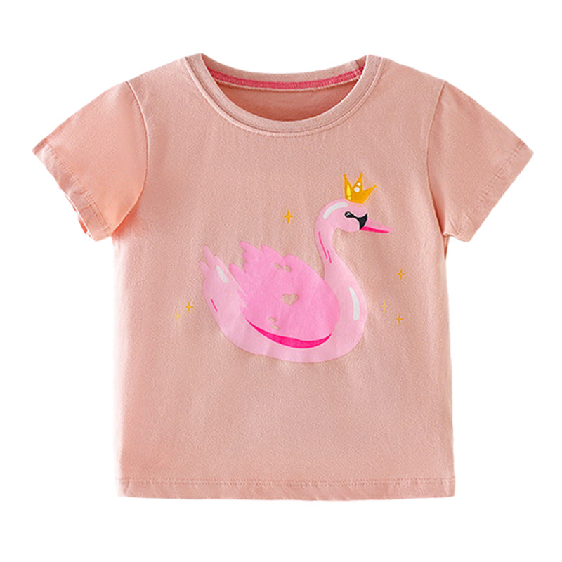 Baby Kid Girls Animals Cartoon Print T-Shirts Wholesale 220505179