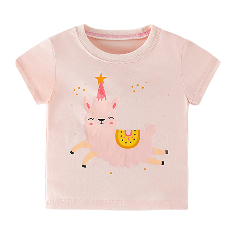 Baby Kid Girls Cartoon Print T-Shirts Wholesale 220505185