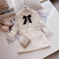 Load image into Gallery viewer, 2 Pieces Set Kid Big Kid Girls Birthday Party Bow Dresses And Color-blocking Jackets Outwears Wholesale 220505200
