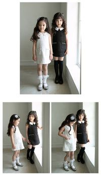 Load image into Gallery viewer, 2 Pieces Set Kid Big Kid Girls Solid Color Dresses And Jackets Outwears Wholesale 220505218
