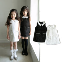 Load image into Gallery viewer, 2 Pieces Set Kid Big Kid Girls Solid Color Dresses And Jackets Outwears Wholesale 220505218
