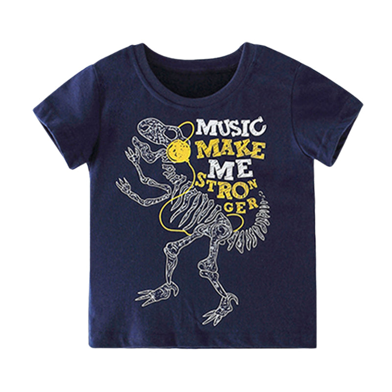 Baby Kid Boys Letters Dinosaur Print T-Shirts Wholesale 220505226