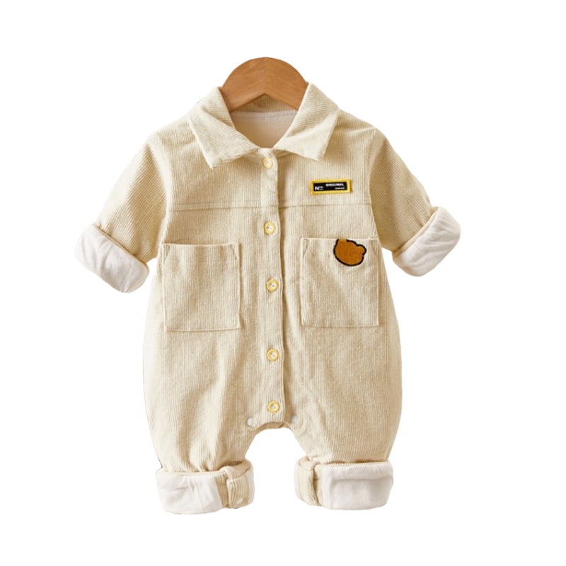 Baby Unisex Cartoon Embroidered Jumpsuits Wholesale 220505274