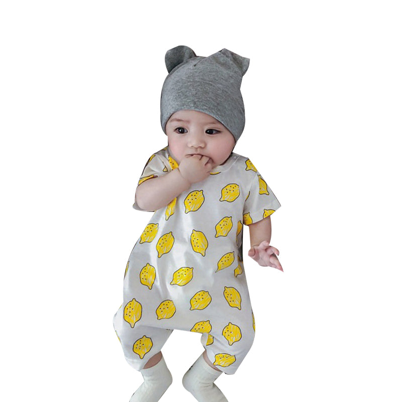 Baby Unisex Fruit Print Jumpsuits Wholesale 220505332