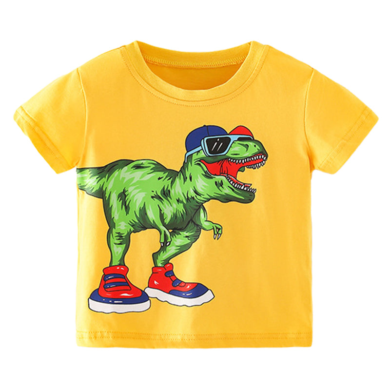 Baby Kid Boys Dinosaur Print T-Shirts Wholesale 220505379