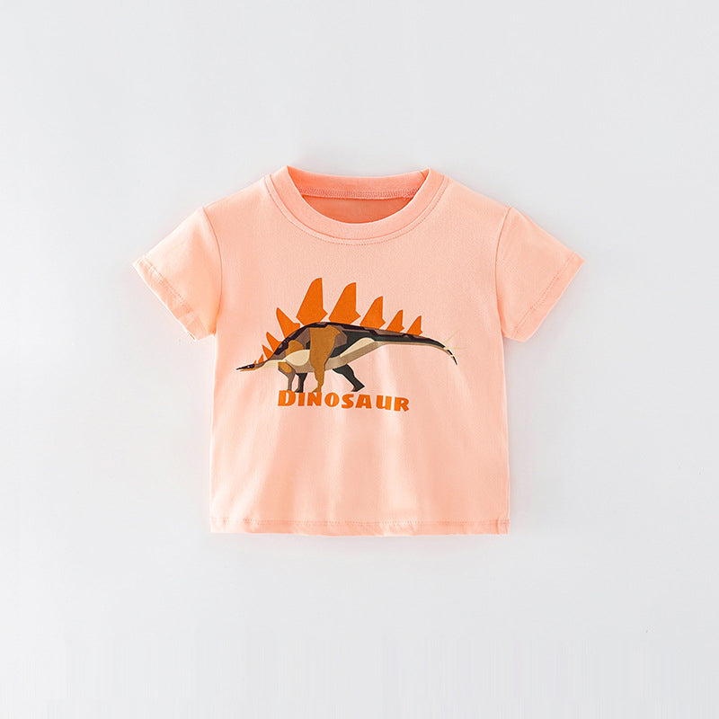 Baby Kid Girls Dinosaur Print T-Shirts Wholesale 220505381