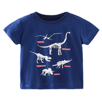 Load image into Gallery viewer, Kid Boys Letters Dinosaur Animals Print T-Shirts Wholesale 220505414
