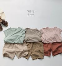 Load image into Gallery viewer, Baby Kid Girls Boys Solid Color Tank Tops Wholesale 220505470
