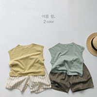 Load image into Gallery viewer, Baby Kid Girls Boys Solid Color Tank Tops Wholesale 220505470
