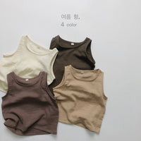 Load image into Gallery viewer, Baby Kid Girls Boys Solid Color Tank Tops Wholesale 220505482
