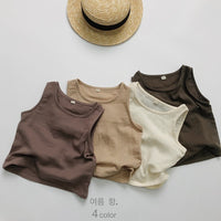 Load image into Gallery viewer, Baby Kid Girls Boys Solid Color Tank Tops Wholesale 220505482

