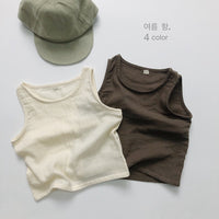 Load image into Gallery viewer, Baby Kid Girls Boys Solid Color Tank Tops Wholesale 220505482
