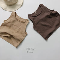 Load image into Gallery viewer, Baby Kid Girls Boys Solid Color Tank Tops Wholesale 220505482
