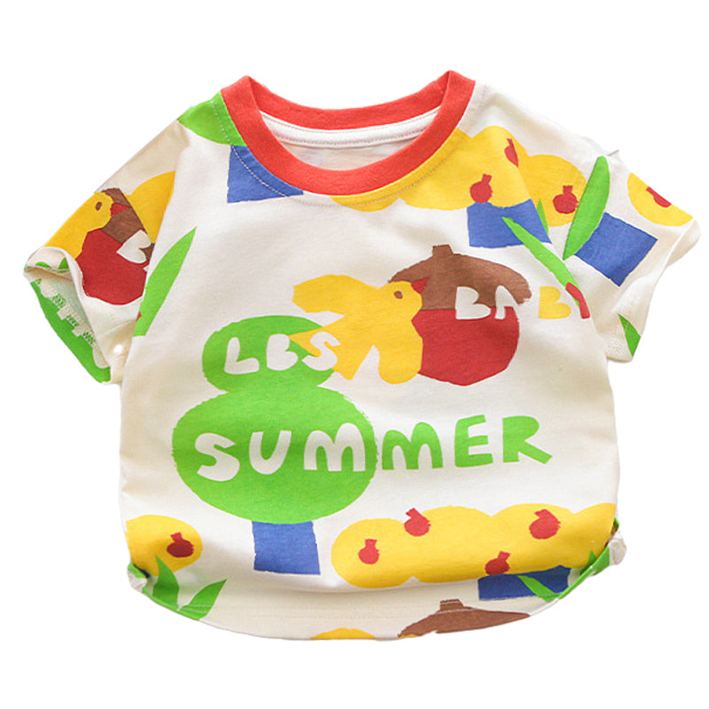 Baby Kid Girls Cartoon Print T-Shirts Wholesale 220505511