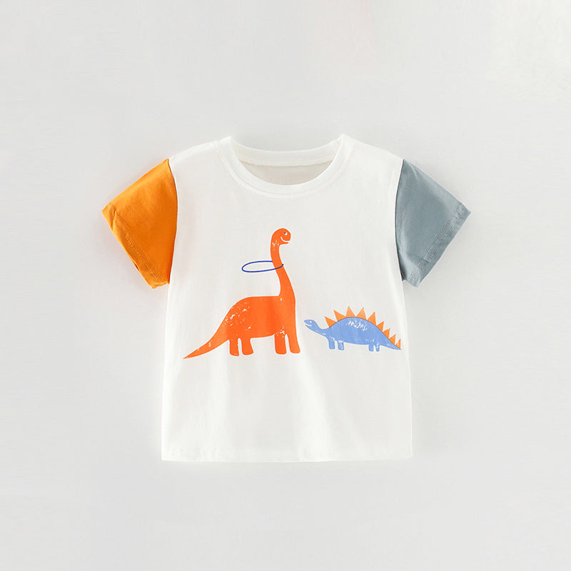 Baby Kid Boys Dinosaur Print T-Shirts Wholesale 220505513