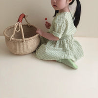 Load image into Gallery viewer, Baby Kid Girls Checked Dresses Wholesale 220505515
