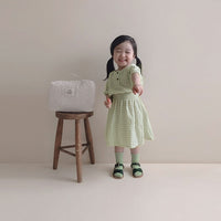 Load image into Gallery viewer, Baby Kid Girls Checked Dresses Wholesale 220505515
