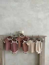 Load image into Gallery viewer, Baby Unisex Solid Color Rompers Wholesale 220505523
