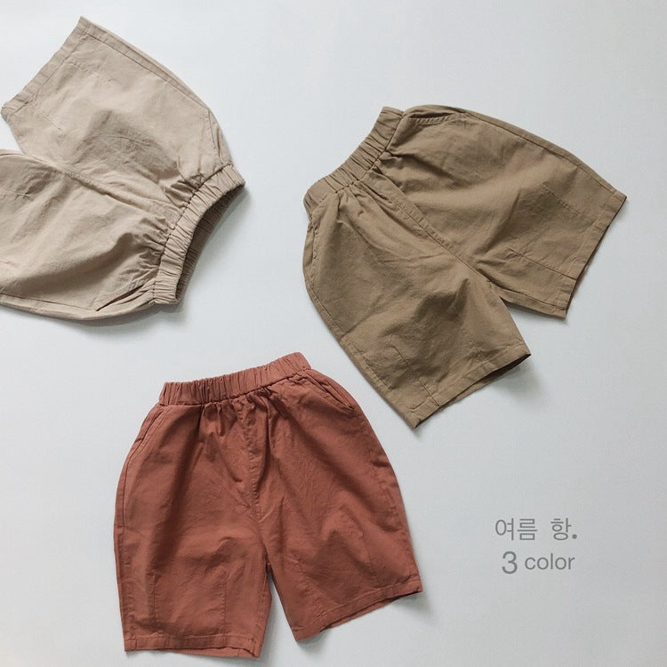 Baby Kid Unisex Solid Color Shorts Wholesale 220505531