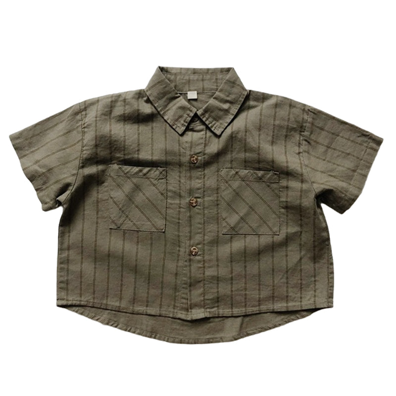 Baby Kid Unisex Striped Shirts Wholesale 220505533