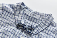 Load image into Gallery viewer, Baby Boys Checked Bow Rompers Wholesale 22050581
