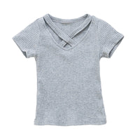Load image into Gallery viewer, Baby Kid Girls Solid Color T-Shirts Wholesale 22051003
