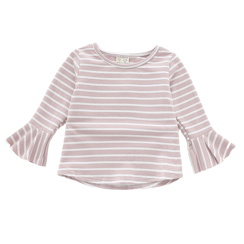Baby Kid Girls Striped Tops Wholesale 22051004