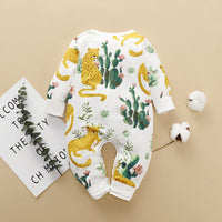 Load image into Gallery viewer, Baby Girls Animals Plant Print Jumpsuits Wholesale 220510103
