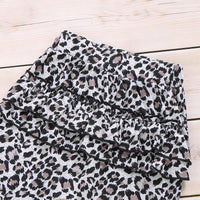 Load image into Gallery viewer, 2 Pieces Set Baby Kid Girls Solid Color Tops And Leopard Pants Wholesale 220510104
