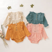 Load image into Gallery viewer, Baby Girls Solid Color Rompers Wholesale 220510108
