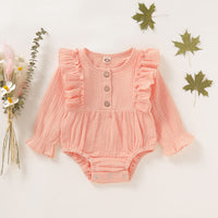 Load image into Gallery viewer, Baby Girls Solid Color Rompers Wholesale 220510108
