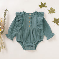 Load image into Gallery viewer, Baby Girls Solid Color Rompers Wholesale 220510108
