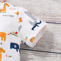 Load image into Gallery viewer, Baby Boys Letters Animals Bow Print Rompers Wholesale 220510111
