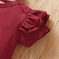 Load image into Gallery viewer, 3 Pieces Set Baby Girls Letters Print Rompers And Flower Shorts And Bow Headwear Wholesale 220510113
