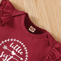 Load image into Gallery viewer, 3 Pieces Set Baby Girls Letters Print Rompers And Flower Shorts And Bow Headwear Wholesale 220510113
